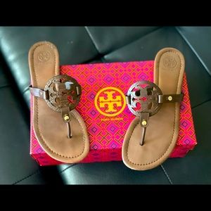 Tory Burch Miller Sandals-Chocolate Brown